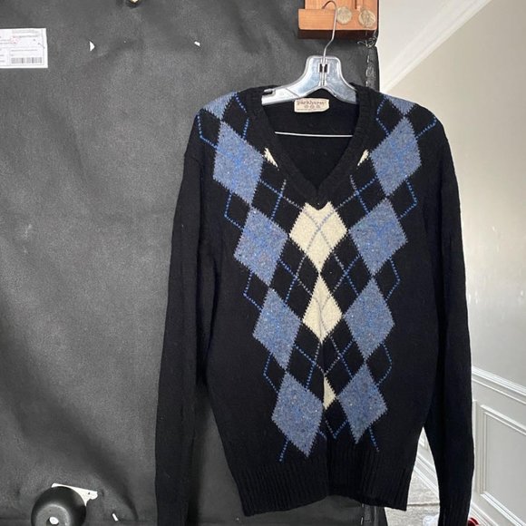 UNISEX V NECK 100% WOOL PARKHURST  SWEATER - Picture 1 of 3
